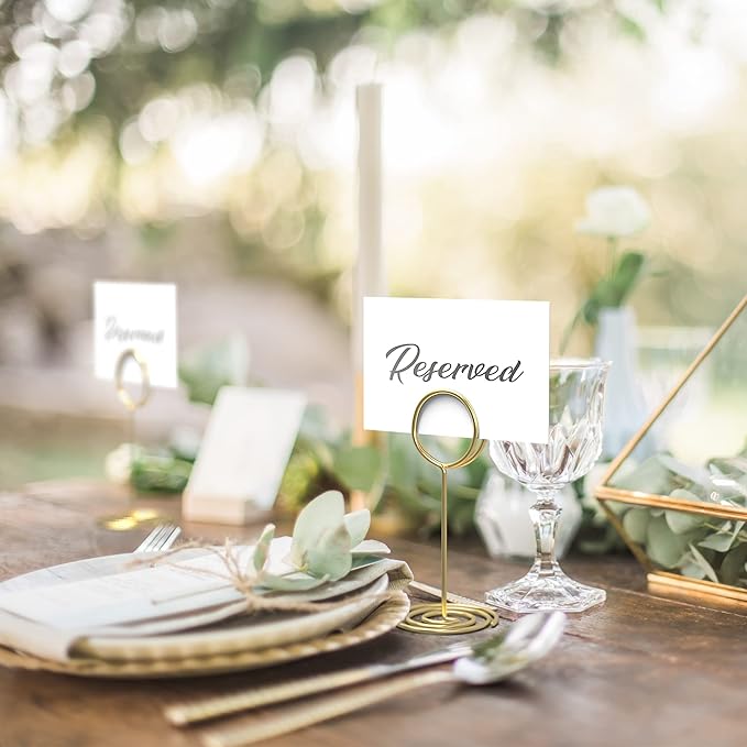 10 Pack Silver Reserved Table Signs - Image 5