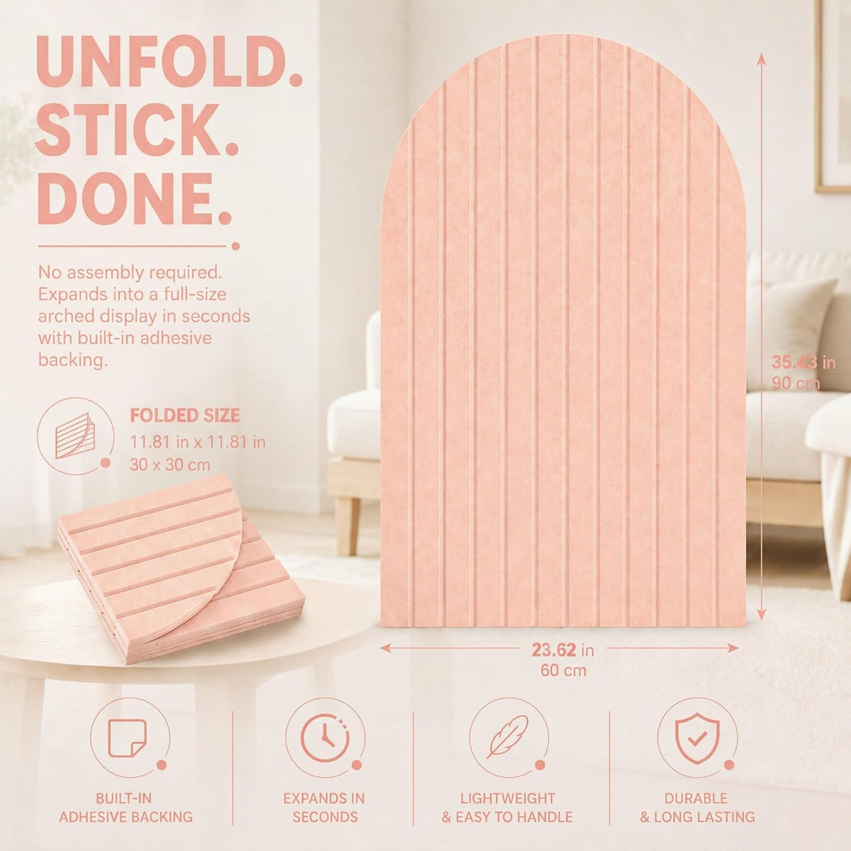Mindsoft Arched Felt Bulletin Board, Pink, 2 Pcs
