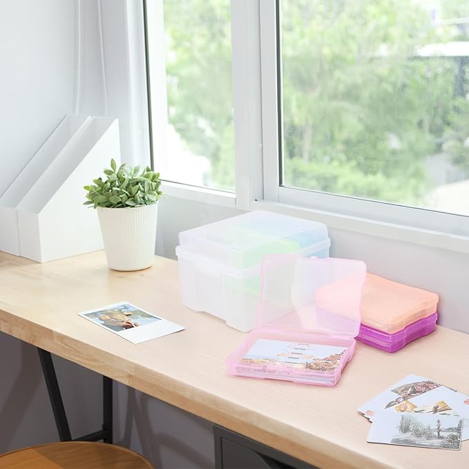 COSICS Photo Storage Box 4" x 6", Extra Large Transparent Plastic Photo - Image 7