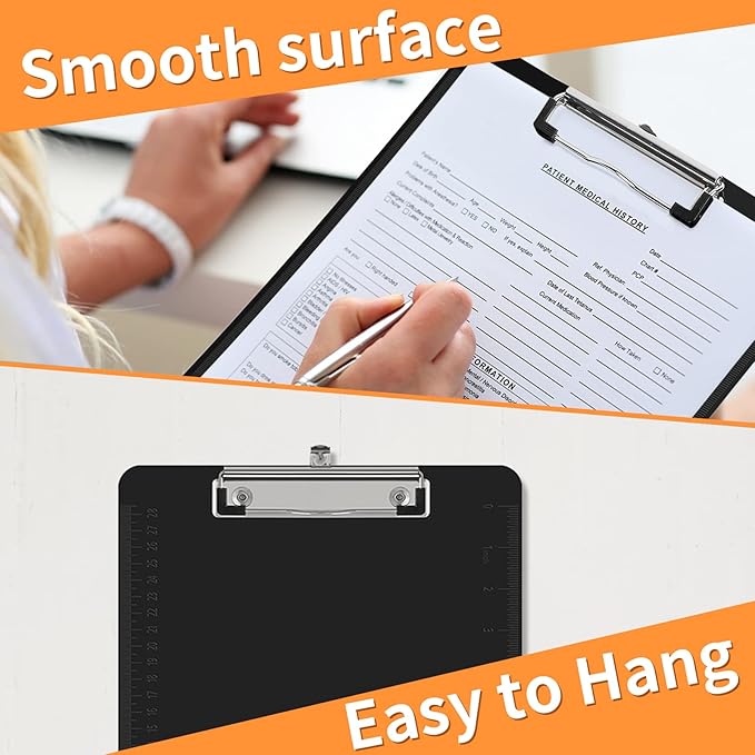 Black Clipboards, PANDRI 26 Pack Plastic Black Clipboards - Image 5