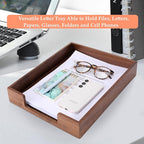 Bamber Wood Letter Tray Wooden Desk Organizer Paper Document File Tray - Image 6