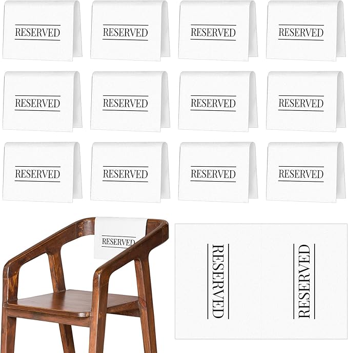 Buryeah 12 Pcs Reserved Seating Signs by Buryeah