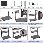 Bfttlity PC Stand Computer Tower Stand 2-Tier Metal CPU Holder - Image 7