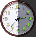 Oxmidud Glow in The Dark 3D Numerals Wall Clock，12 Inch Retro Silent by Oxmidud