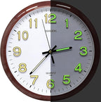 Oxmidud Glow in The Dark 3D Numerals Wall Clock，12 Inch Retro Silent by Oxmidud