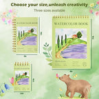 2-Packs Watercolor Paper Pad 3.5x5.5 Inch | 30 Sheets 140lb/300g, Spiral-Bound - Image 2