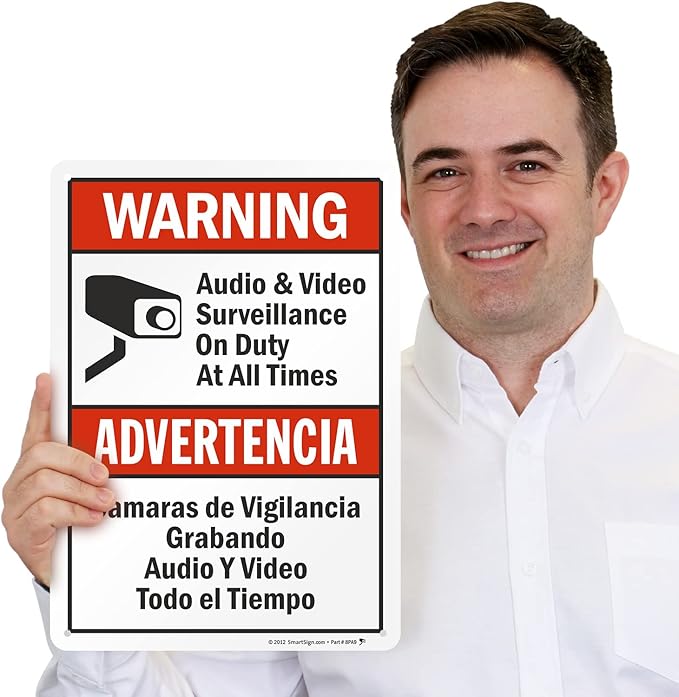 SmartSign 14 x 10 inch “Warning - Image 2