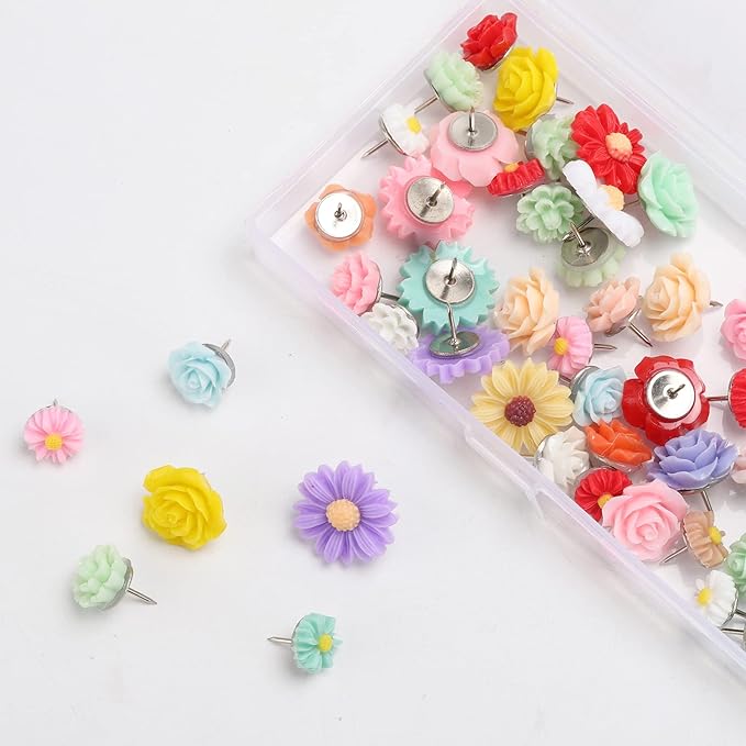 Flower Decorative Push Pins 50Pcs - Image 5