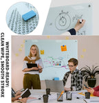 Magnetic Glass Whiteboard 48"x36" Glass Dry Erase Board 48"x36" Frameless Wall - Image 2
