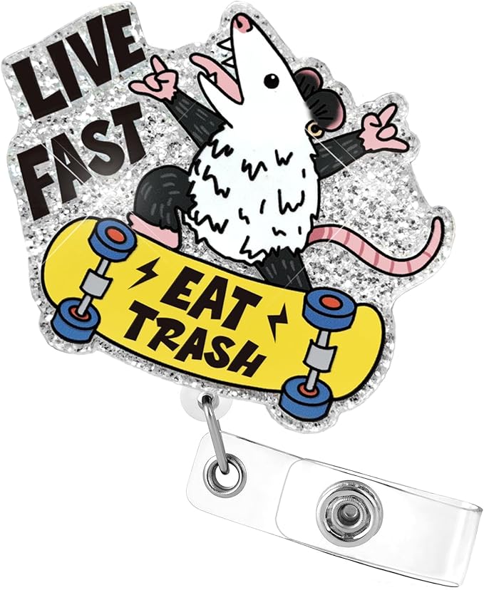 Aoryalps Live Fast Retractable Badge Reel Holder Retractable by Unknown