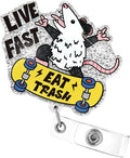 Aoryalps Live Fast Retractable Badge Reel Holder Retractable by Unknown