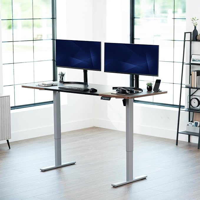 VIVO Electric 71 x 30 in Rustic Standing Desk, Memory Height Adjustment - Image 2