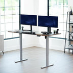 VIVO Electric 71 x 30 in Rustic Standing Desk, Memory Height Adjustment - Image 2