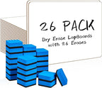 Dry Erase LapBoards, PANDRI 26 Pack Double Sided 12.5 x 9 Inch Whiteboards by PANDRI
