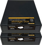 Lineco Museum Archival Storage Box, 9.75x12.75x3 in. Drop Front Design.