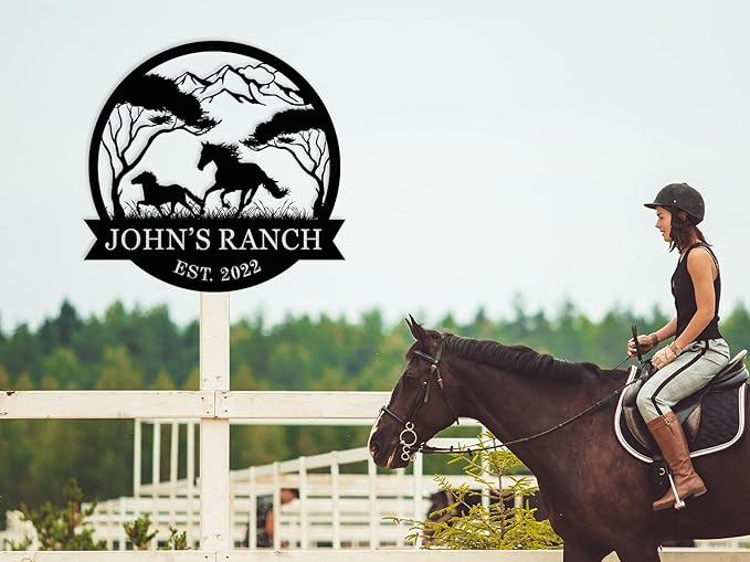 efcustomgifts Personalized Horse Ranch Metal Signs, Horse Signs - Image 5