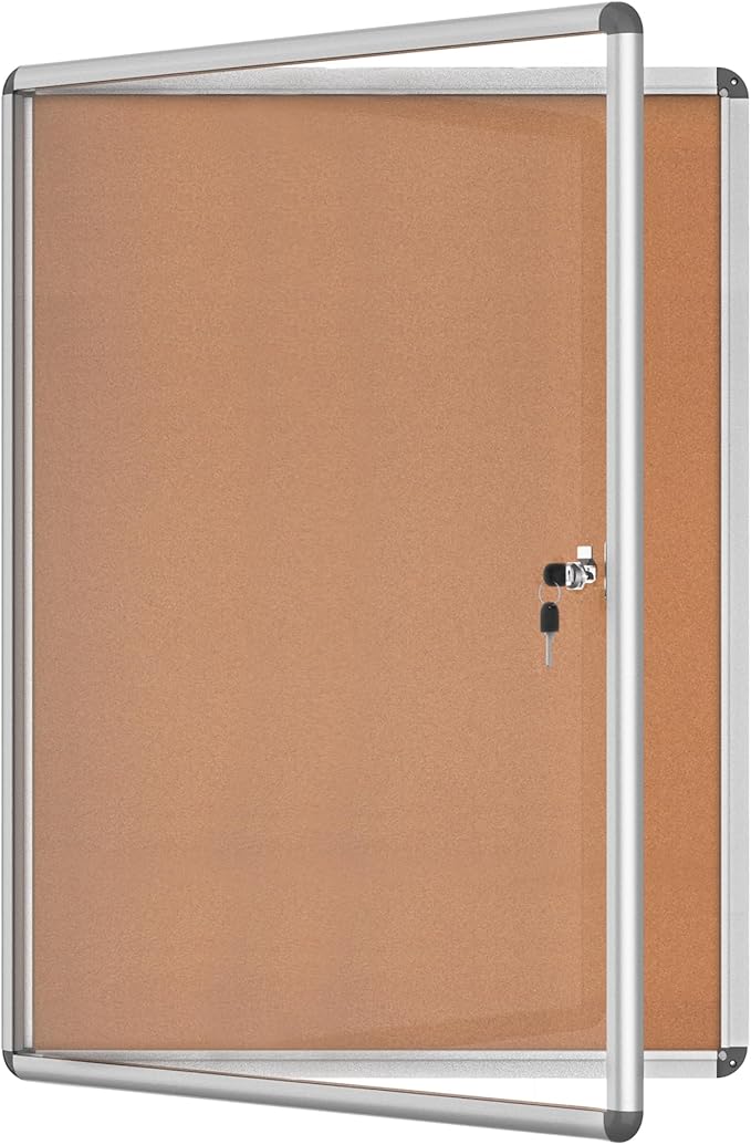 Mifuro 38"x28" Enclosed Bulletin Board, Lockable Weather-Resistant Aluminum by MifuroOfficeProduct
