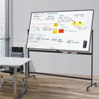 Rolling Whiteboard/w Height Adjustable, Mifuro 72 x 40 Large Portable Dry Erase - Image 2