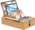 Pezin & Hulin Bamboo Charging Station, Electronic Devices Organizer by PezinHulin