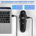 2-in-1 USB Type C Presentation Clicker Wireless Presenter Remote Clicker - Image 4