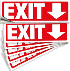 iSYFIX Exit Signs Stickers 6 Pack 12x4 Inch by iSYFIXPREMIUMSIGNS