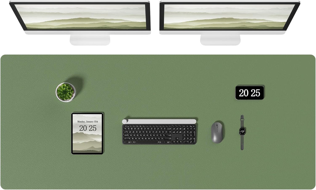 Aothia Leather Desk Pad Protector, Office Desk Mat, Large Mouse Pad, Laptop