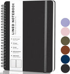 ABERLLS Black Lined Spiral Journal Notebook by ABERLLS