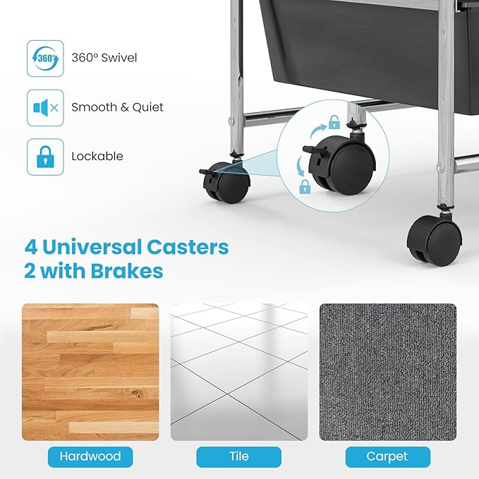 GLACER 15 Drawers Rolling Cart, Storage Cart - Image 4