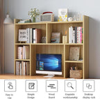 Wooden Dorm Desk Hutch White,Desktop Bookshelf for Computer Desk,3-Tier Countertop Display Rack,Desk Accessories Workspace Organizers for Home Office(31.5″W×7.9″D×35.4″H, White)