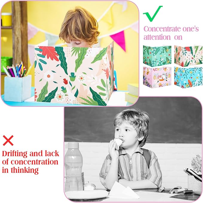 Crtiin 24 Pcs Privacy Folders for Students Desk Dividers Standard School - Image 4