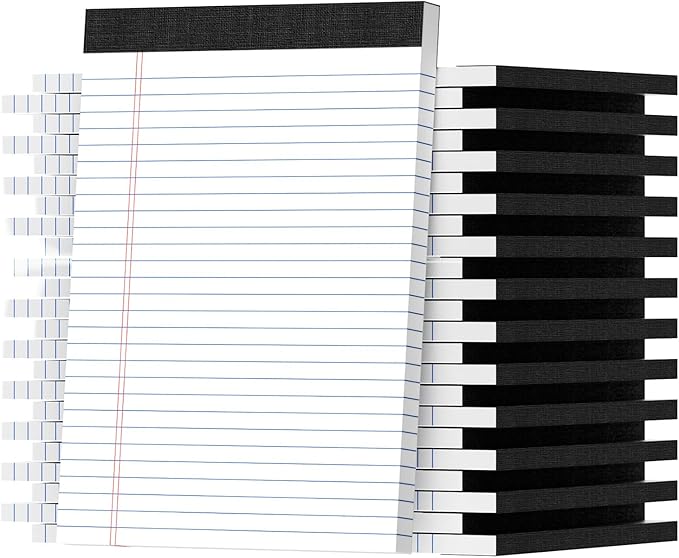 Legal Pads 8.5 X11, Narrow Ruled Notepads, 24 Pack, 50 Sheet/Pad, Tear Off by Glyanlee