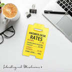 Smilelife Funny Office Cubicle Decor Answer Desk Rates Desk Sign Team Office - Image 3