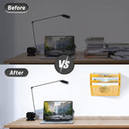 EASEPRES 3 Pocket Mesh Hanging Wall File Organizer, Wall Mounted Mail Paper - Image 4