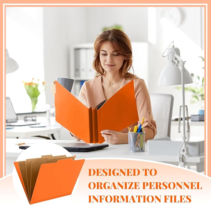 Skyygemm 12 Pcs Classification Folders Letter Size, 3 Divider Pressboard File - Image 5