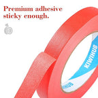 KIWIHUB Red Painters Tape, 1” x 60 Yds x 5 Rolls - Image 3