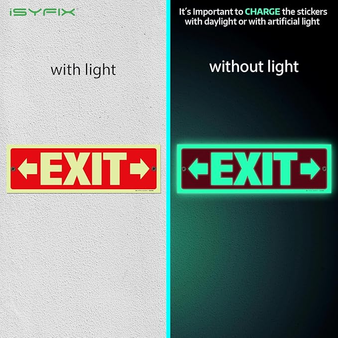iSYFIX Exit Signs with Directional Right & Left Arrow - Image 2