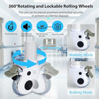 Medical Mobile Trolley Cart 2-Shelf 220 LBS Max Load Rolling Utility Cart Heavy - Image 6