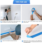 SEBETOW 10 Rolls Painters Tape 1 inch Bulk Painter Tape Blue Wide Roll - Image 7