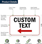 Custom Arrow, Custom Directional Sign, Left Arrow, 12x18 Inches, Rust Free .063 - Image 6