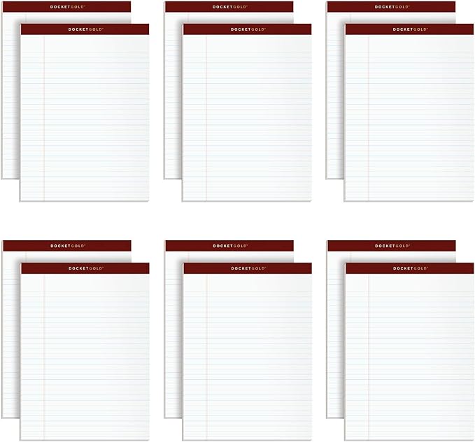TOPS Legal Pads, 12 Pack, Premium Docket Gold Note Pad Bulk Pack, 50 Legal by TOPSProducts