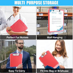 Red Plastic Clipboard with Storage, TFDLCG zm High Capacity Clip Boards 8.5x11 - Image 7