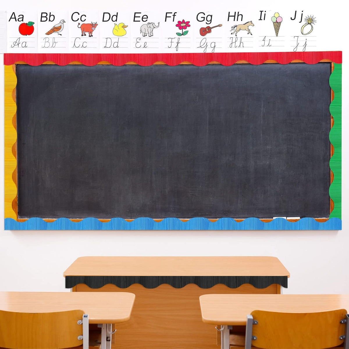 Harloon 6 Pcs 300ft Bulletin Board Borders Bulk Classroom Scalloped Borders P...