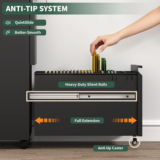 TEEALUBAN 2 Drawer File Cabinet - Image 8