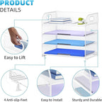 Marbrasse 2 Pack 4 Tier Paper Organizer Letter Tray - Image 4