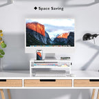 BONTEC Wooden Monitor Stand Riser, 2-Tier Desk Shelf - Image 7