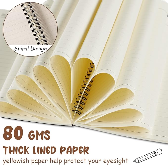 Eersida 20 Pack A5 Spiral Notebook College Ruled Spiral Notebook Bulk 5.5 x 8.3 - Image 3