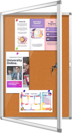 Outdoor Enclosed Bulletin Board, Weatherproof Cork Noticeboard by EnclosedBulletinBoard