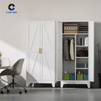 cofar metal wardrobe closet, bedroom armoire with adjustable, package contents
