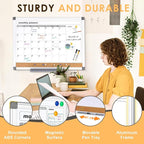 MAKELLO Dry Erase Calendar for Wall 36" x 24", Large Calendar Whiteboard - Image 4