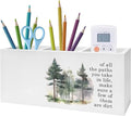 Exqcom Watercolor Forest Inspirational Pen Pencil Holder, Motivational Desk by Exqcom